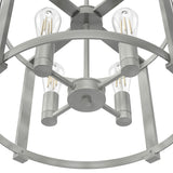 Hunter Astwood 4-Light Brushed Nickel Transitional Led Cage Chandelier