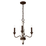 Hunter Teren 4-Light Matte White Traditional Led Bare Bulb Chandelier