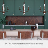 Hunter Teren 4-Light Matte White Traditional Led Bare Bulb Chandelier