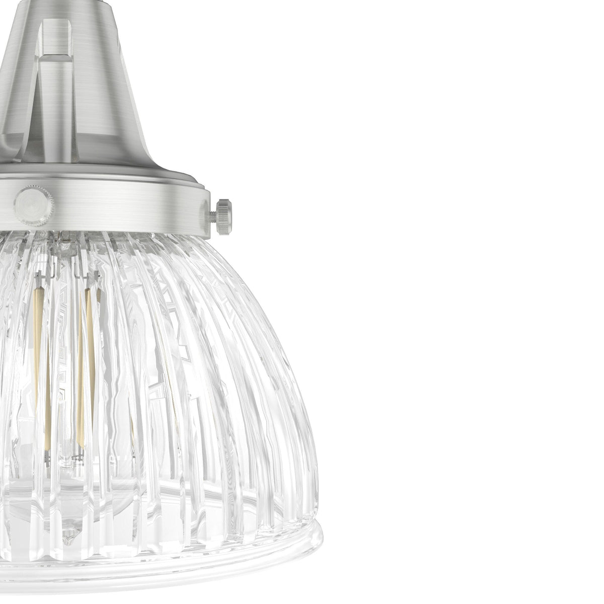 Hunter Cypress Grove 4-Light Brushed Nickel Transitional Led Crystal Chandelier
