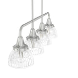 Hunter Cypress Grove 4-Light Brushed Nickel Transitional Led Crystal Chandelier