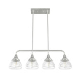 Hunter Cypress Grove 4-Light Brushed Nickel Transitional Led Crystal Chandelier