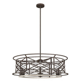 Hunter Langwood 6-Light Matte Copper Transitional Led Bare Bulb Chandelier