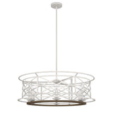 Hunter Langwood 6-Light Matte White Transitional Led Bare Bulb Chandelier