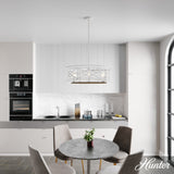 Hunter Langwood 6-Light Matte White Transitional Led Bare Bulb Chandelier