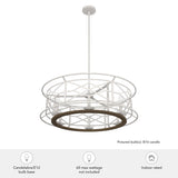 Hunter Langwood 6-Light Matte White Transitional Led Bare Bulb Chandelier