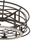 Hunter Langwood 4-Light Matte Copper Transitional Led Bare Bulb Chandelier