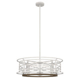 Hunter Langwood 4-Light Matte White Transitional Led Bare Bulb Chandelier