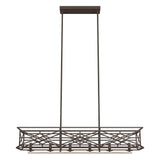 Hunter Langwood 6-Light Matte Copper Transitional Led Bare Bulb Chandelier