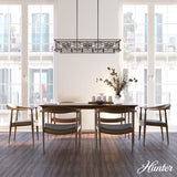 Hunter Langwood 6-Light Matte Copper Transitional Led Bare Bulb Chandelier