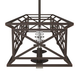 Hunter Langwood 6-Light Matte Copper Transitional Led Bare Bulb Chandelier