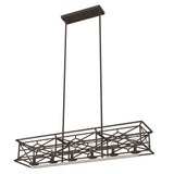 Hunter Langwood 6-Light Matte Copper Transitional Led Bare Bulb Chandelier