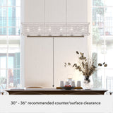 Hunter Langwood 6-Light Matte White Transitional Led Bare Bulb Chandelier