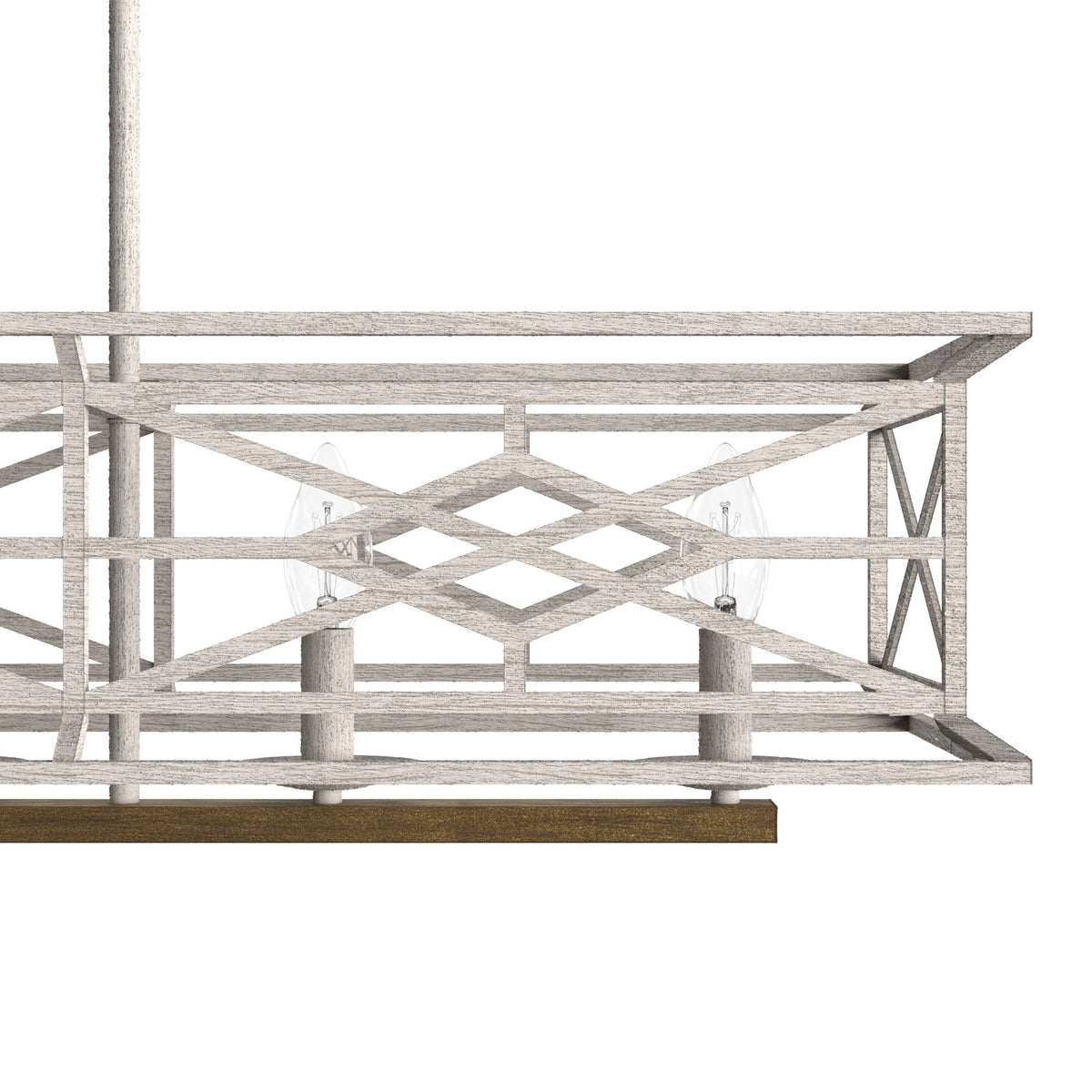 Hunter Langwood 6-Light Matte White Transitional Led Bare Bulb Chandelier