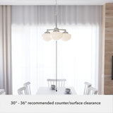 Hunter Saddle Creek 3-Light Brushed Nickel Transitional Led Chandelier