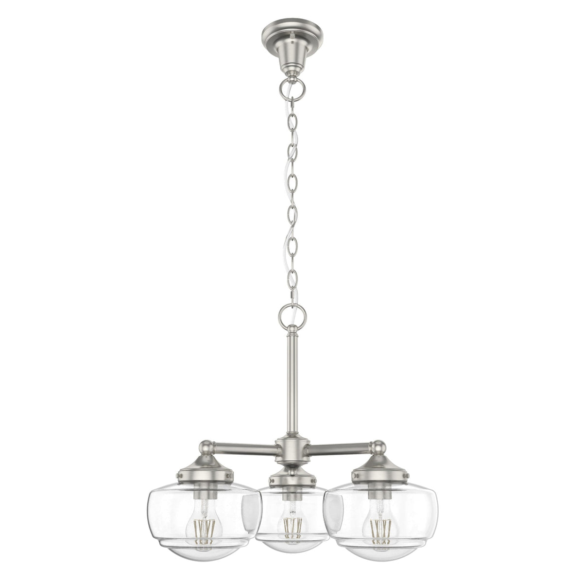 Hunter Saddle Creek 3-Light Brushed Nickel Transitional Led Chandelier