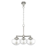 Hunter Saddle Creek 3-Light Brushed Nickel Transitional Led Chandelier