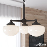Hunter Saddle Creek 3-Light Satin Bronze Transitional Led Chandelier