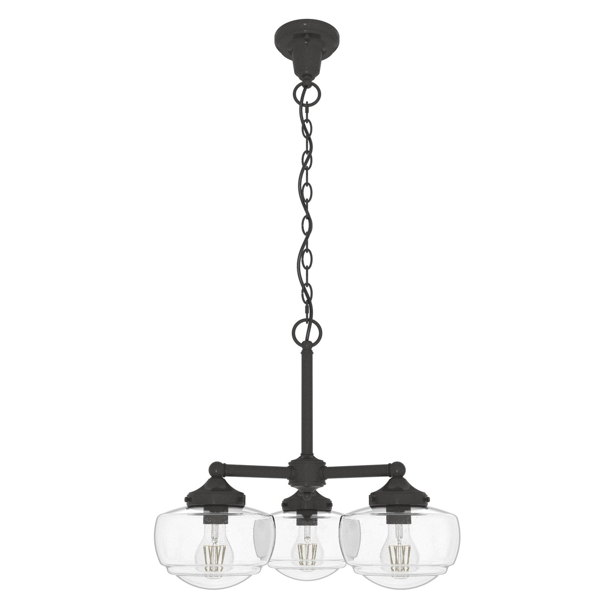 Hunter Saddle Creek 3-Light Satin Bronze Transitional Led Chandelier