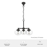 Hunter Saddle Creek 3-Light Satin Bronze Transitional Led Chandelier