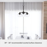 Hunter Saddle Creek 3-Light Satin Bronze Transitional Led Chandelier