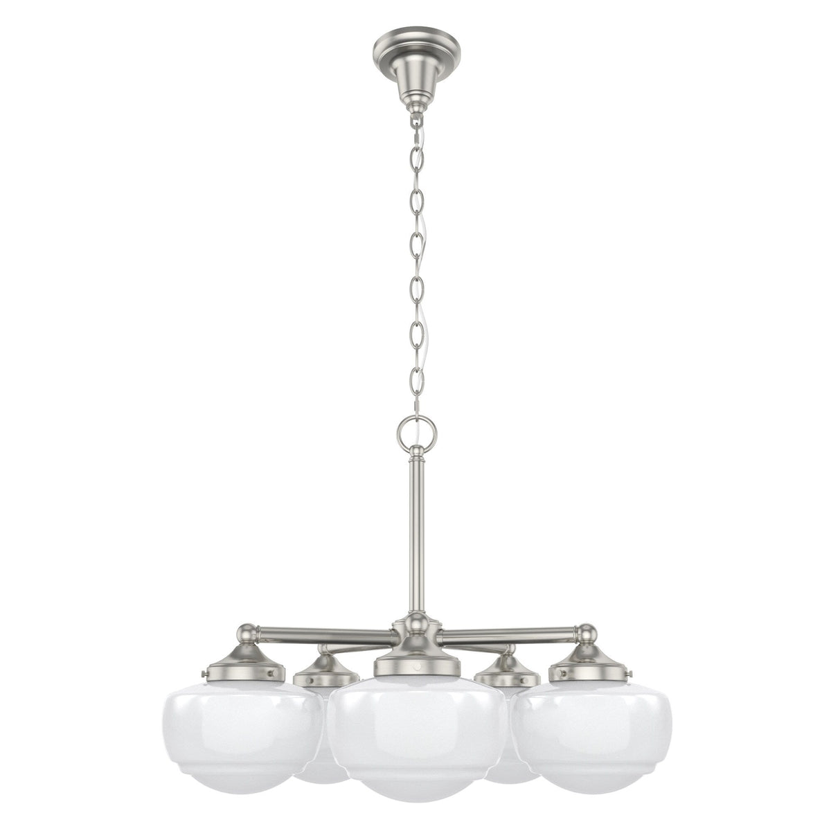 Hunter Saddle Creek 5-Light Brushed Nickel Transitional Led Chandelier