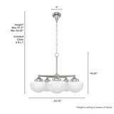 Hunter Saddle Creek 5-Light Brushed Nickel Transitional Led Chandelier
