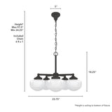 Hunter Saddle Creek 5-Light Satin Bronze Transitional Led Chandelier