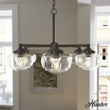 Hunter Saddle Creek 6-Light Satin Bronze Transitional Led Chandelier
