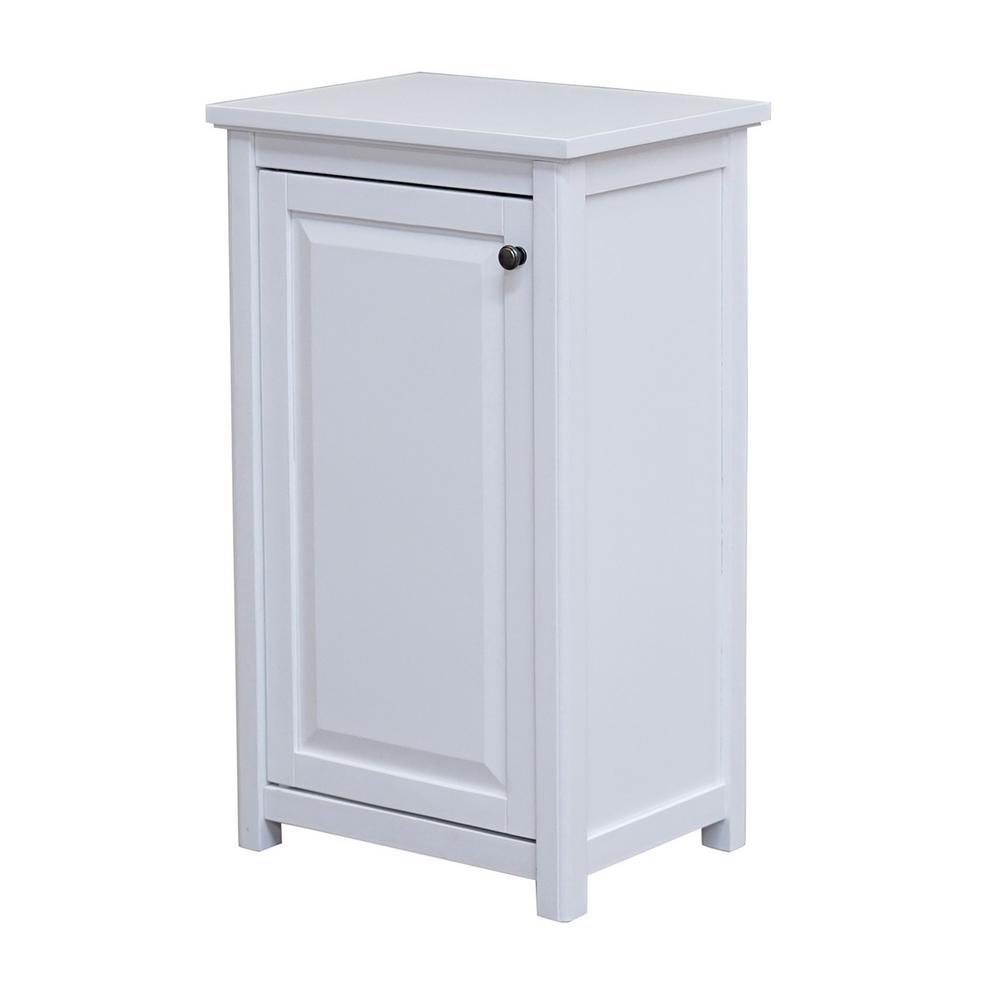 Dorset 17 in. W x 29 in. H Freestanding Floor Bath Storage Cabinet with Door in White - Super Arbor