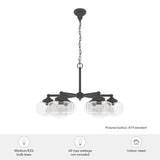 Hunter Saddle Creek 6-Light Satin Bronze Transitional Led Chandelier