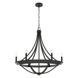 Hunter Perch Point 6-Light Satin Bronze Transitional Led Chandelier