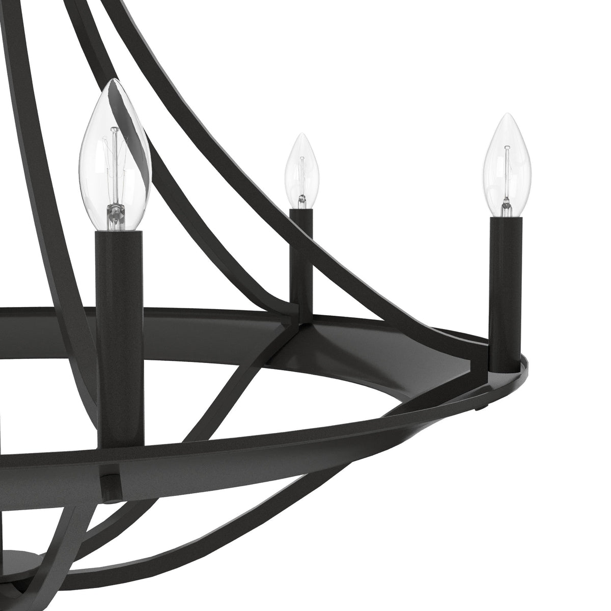 Hunter Perch Point 6-Light Satin Bronze Transitional Led Chandelier
