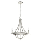 Hunter Perch Point 5-Light Brushed Nickel Transitional Led Chandelier