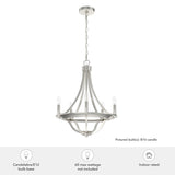 Hunter Perch Point 5-Light Brushed Nickel Transitional Led Chandelier