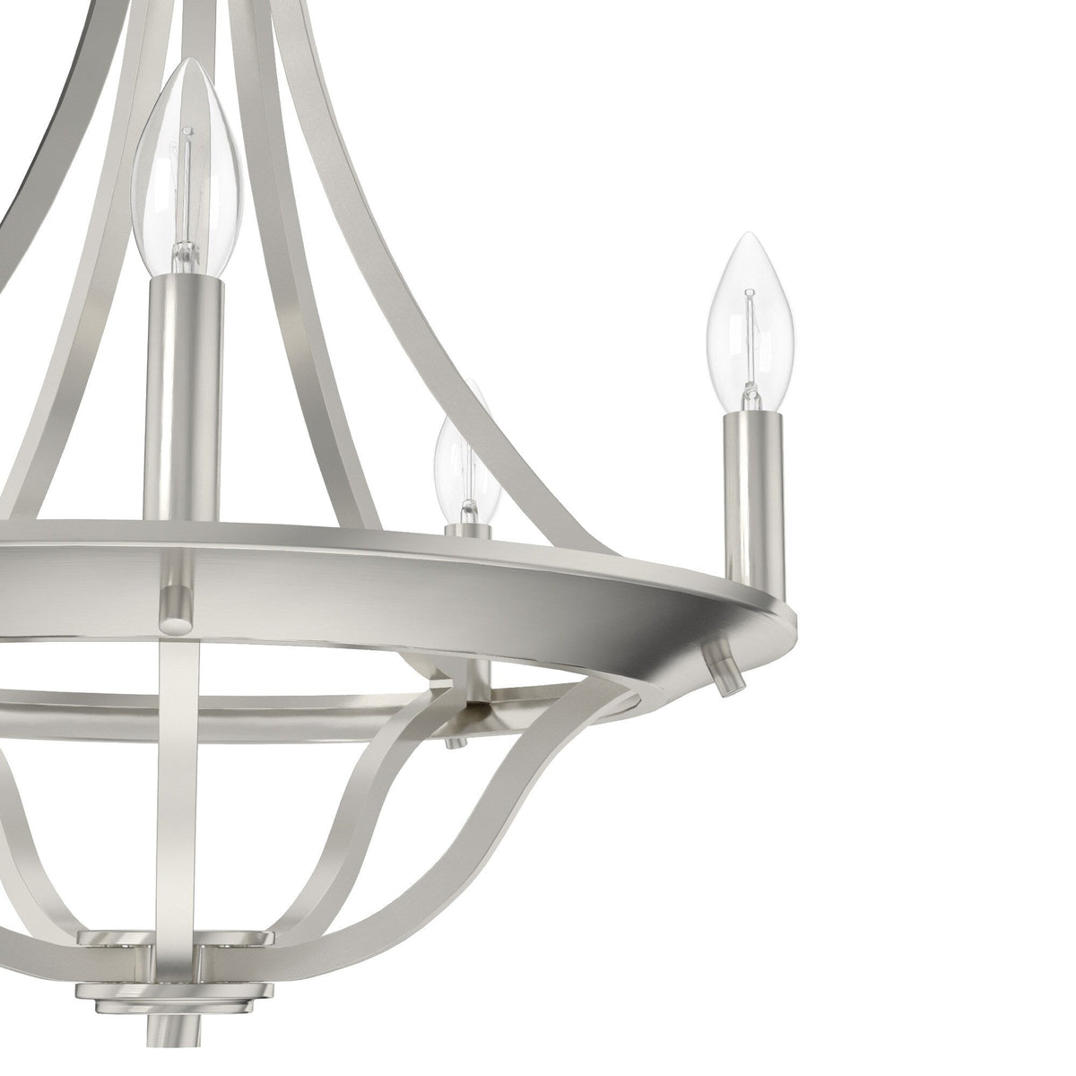 Hunter Perch Point 5-Light Brushed Nickel Transitional Led Chandelier