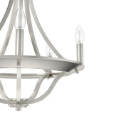 Hunter Perch Point 5-Light Brushed Nickel Transitional Led Chandelier
