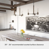 Hunter River Mill 3-Light Matte Black Rustic Led Bare Bulb Chandelier