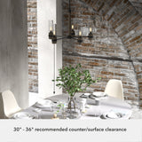 Hunter River Mill 5-Light Matte Black Rustic Led Bare Bulb Chandelier
