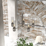 Hunter River Mill 5-Light Brushed Nickel Rustic Led Chandelier