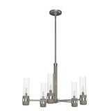 Hunter River Mill 5-Light Brushed Nickel Rustic Led Chandelier