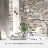Hunter River Mill 6-Light Brushed Nickel Rustic Led Bare Bulb Chandelier