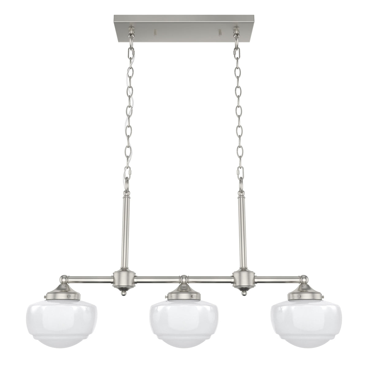 Hunter Saddle Creek 3-Light Brushed Nickel Transitional Led Chandelier