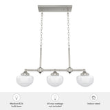 Hunter Saddle Creek 3-Light Brushed Nickel Transitional Led Chandelier