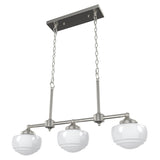 Hunter Saddle Creek 3-Light Brushed Nickel Transitional Led Chandelier