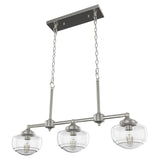 Hunter Saddle Creek 3-Light Brushed Nickel Transitional Led Chandelier