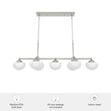 Hunter Saddle Creek 7-Light Brushed Nickel Transitional Led Chandelier