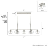 Hunter Saddle Creek 7-Light Brushed Nickel Transitional Led Chandelier