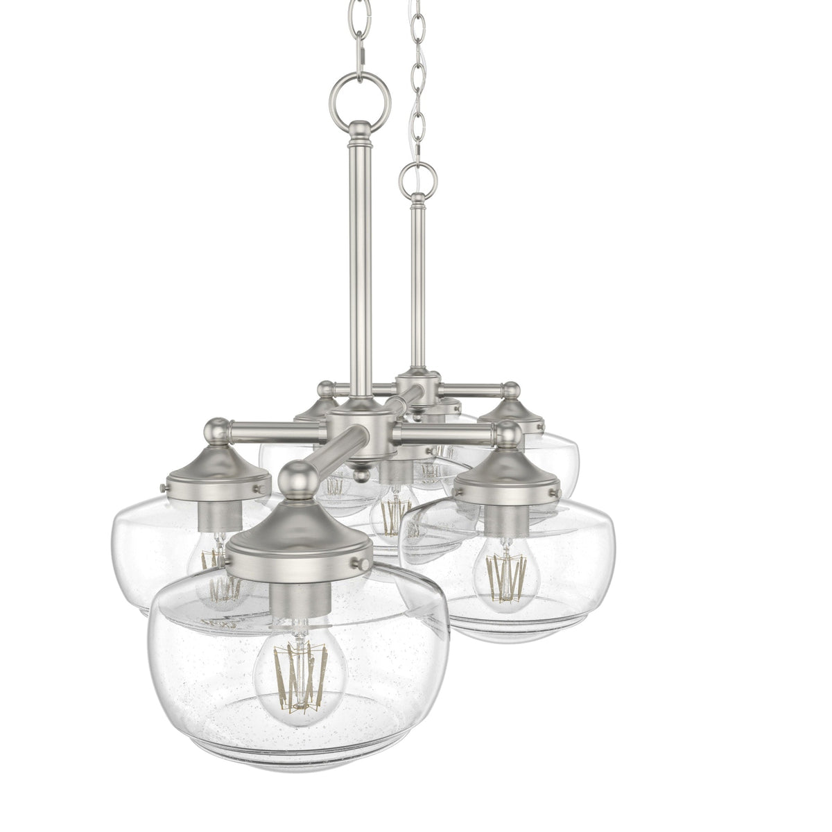 Hunter Saddle Creek 7-Light Brushed Nickel Transitional Led Chandelier