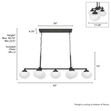 Hunter Saddle Creek 7-Light Satin Bronze Transitional Led Chandelier